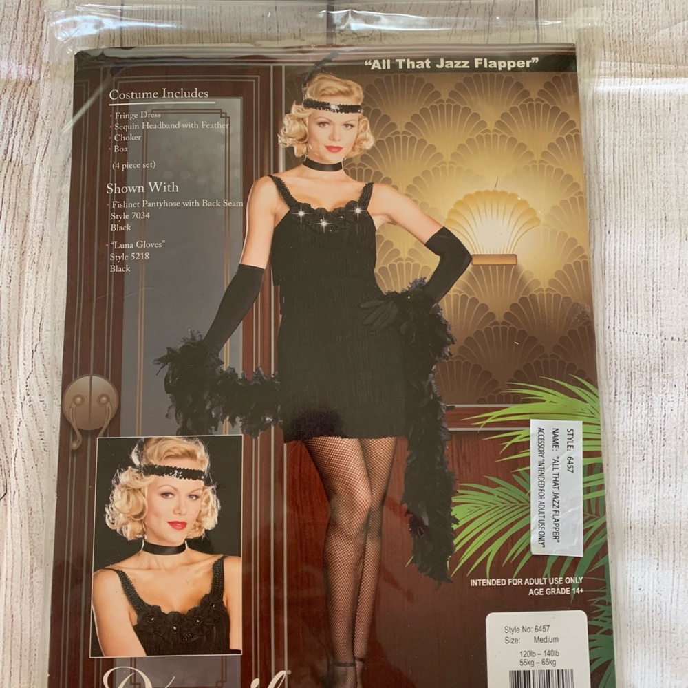 Halloween costume 1920’s Jazz Flapper dress size M